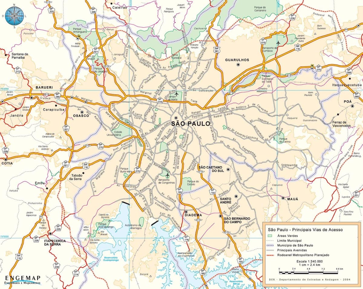karta över São Paulo