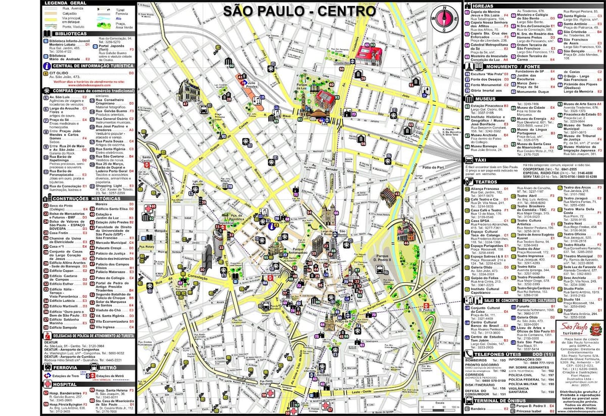 São Paulo plats karta