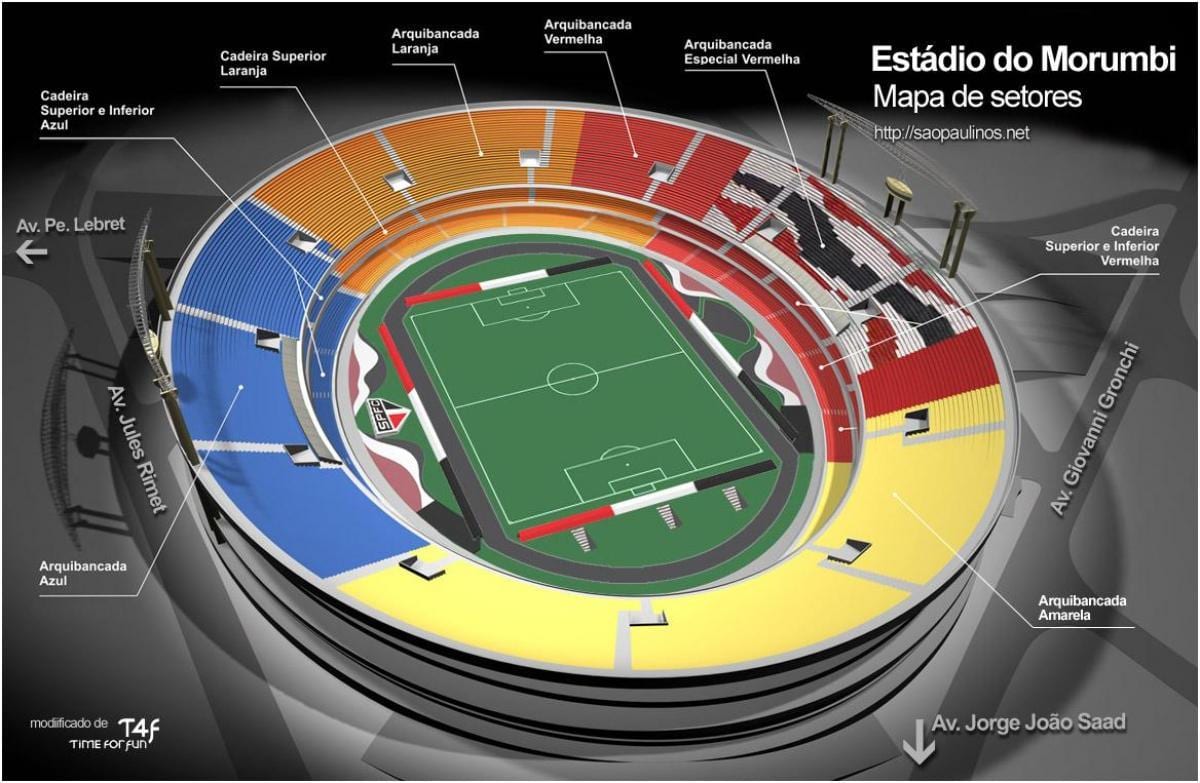São Paulo stadion karta