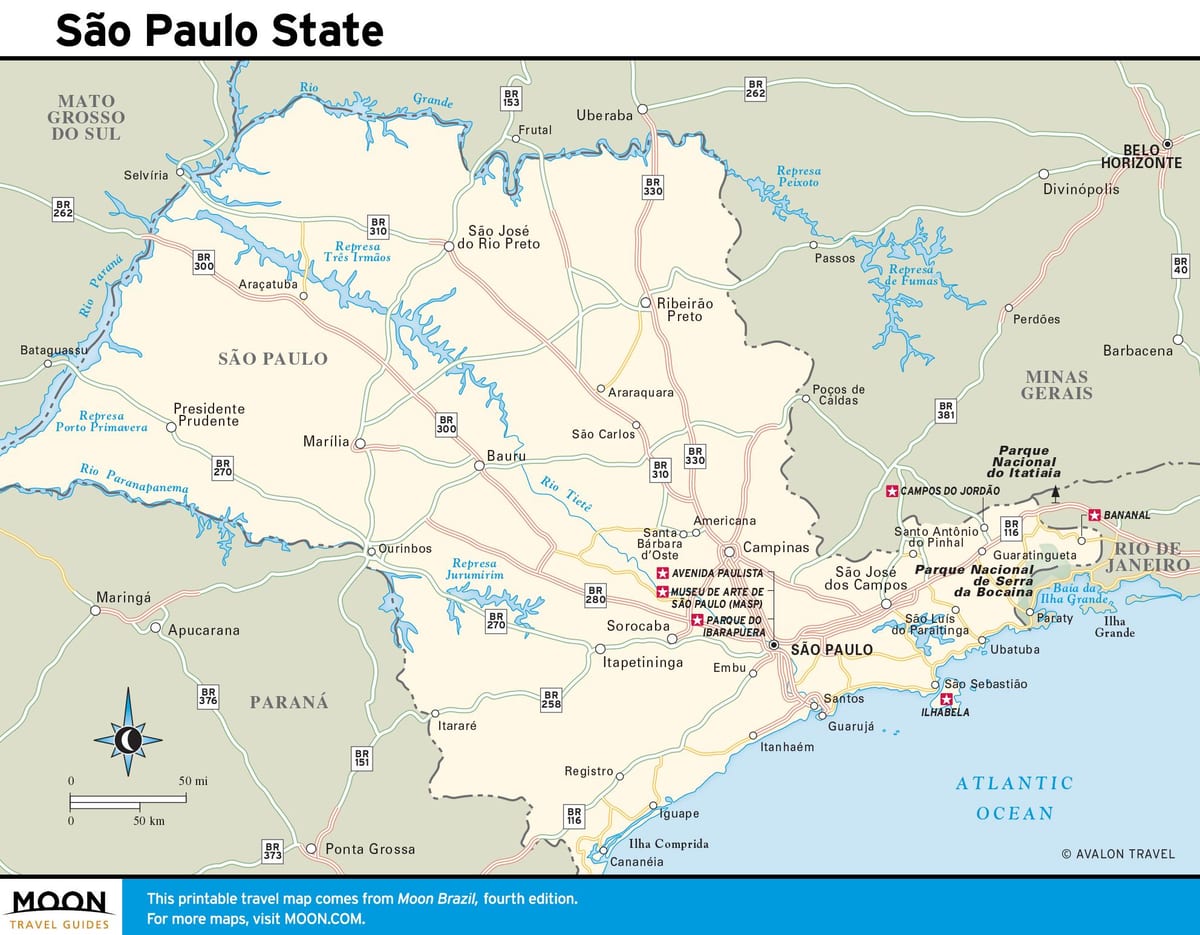 Staten São Paulo karta