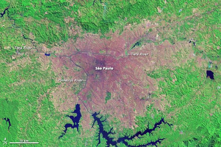 São Paulo topografisk karta