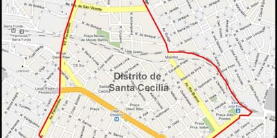 Karta över santa cecilia Sao Paulo