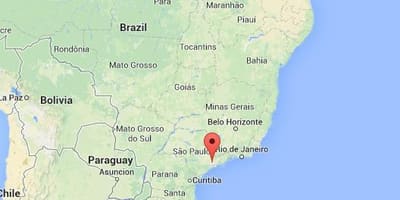 Karta över Sao Paulo sydamerika 