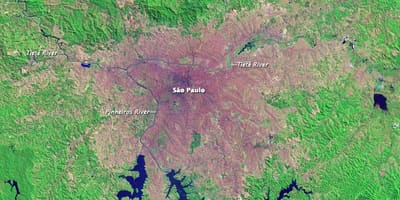 São Paulo topografisk karta
